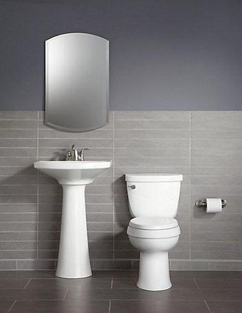 KOHLER Kohler 4009-0 Reveal Quiet-Close Round Closed Front Toilet Seat with Cover in White