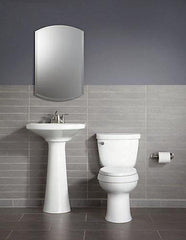 KOHLER Kohler 4009-0 Reveal Quiet-Close Round Closed Front Toilet Seat with Cover in White