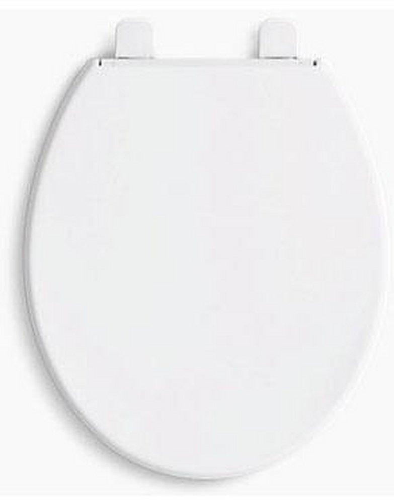 KOHLER Kohler 4009-0 Reveal Quiet-Close Round Closed Front Toilet Seat with Cover in White