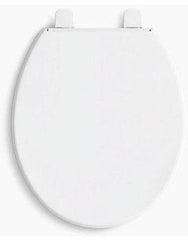 KOHLER Kohler 4009-0 Reveal Quiet-Close Round Closed Front Toilet Seat with Cover in White