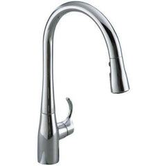 KOHLER KOHLER 596-BL Simplice Single Handle Pull Down Kitchen Faucet in Matte Black