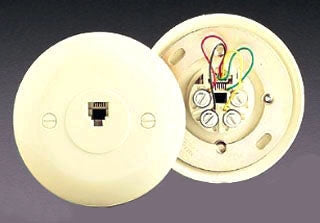 LEVITON Leviton 40229-I Jack-Flush Mount,4 Terminal Ivory