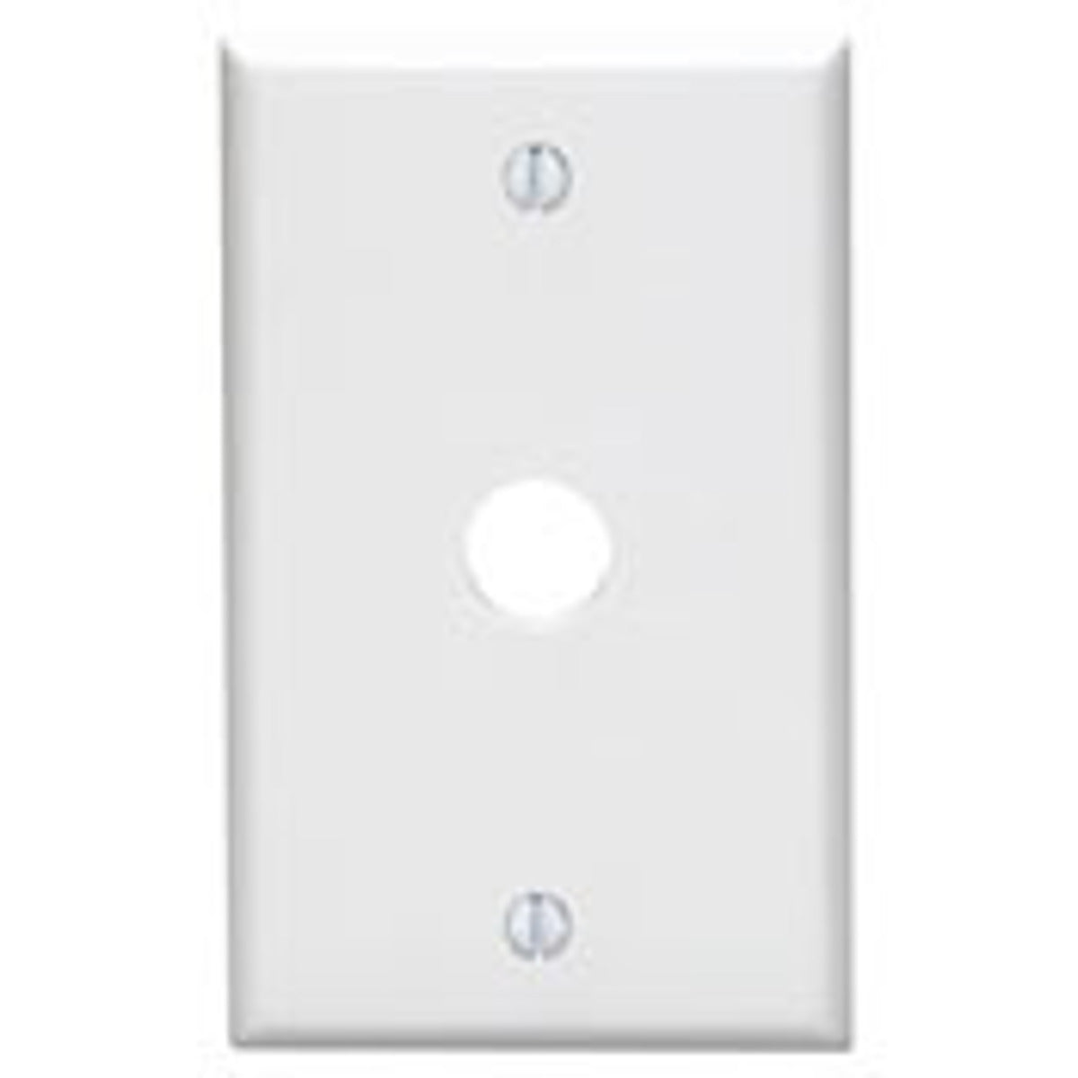 LEVITON Leviton 86017 1-Gang .625-Inch Hole Device Telephone/Cable Wallplate Standard Size Thermoset Box Mount