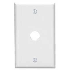 LEVITON Leviton 86017 1-Gang .625-Inch Hole Device Telephone/Cable Wallplate Standard Size Thermoset Box Mount