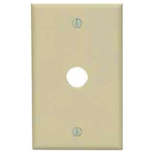 LEVITON Leviton 86017 1-Gang .625-Inch Hole Device Telephone/Cable Wallplate Standard Size Thermoset Box Mount