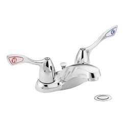 MOEN Moen 8820 M-BITION Chrome 1.2 GPM 2 Hole Centerset Deck Mount Double Wrist Blade Handle Commercial Lavatory Faucet