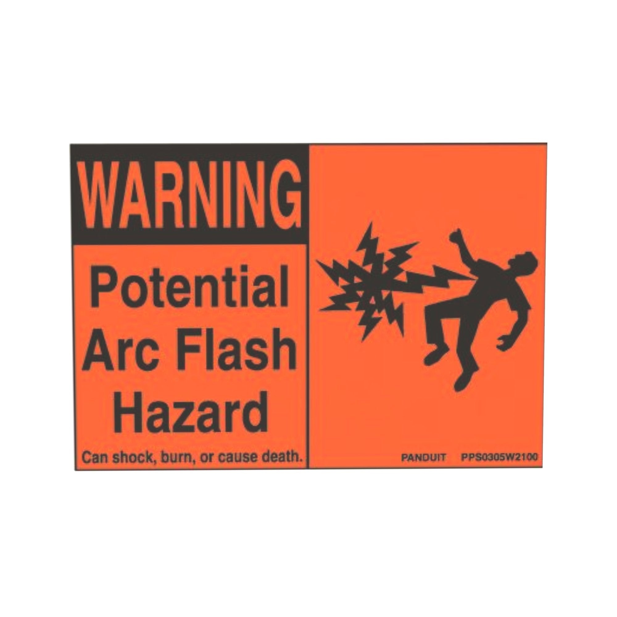 PANDUIT Panduit PPS0204W2100A Arc Flash Sign 4 x 2.25