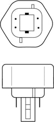 SYLVANIA Sylvania 20886 Dulux T/E/IN 32W T4 Compact Fluorescent Light Bulb with GX24q-3 Base