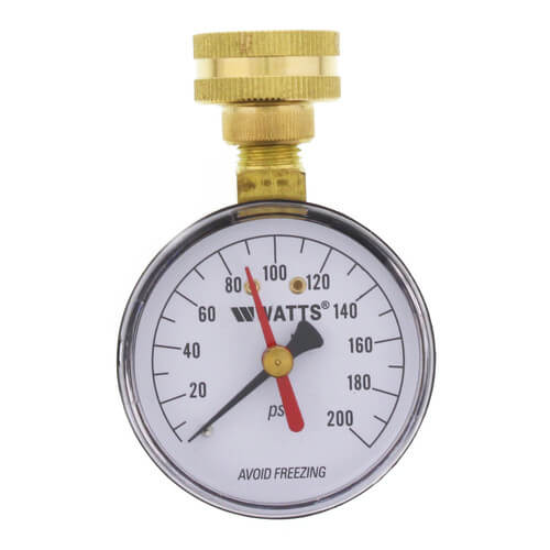 WATTS Watts 0069770 IWTG 2-1/2 Hose Connection Gauge 0-200 psi