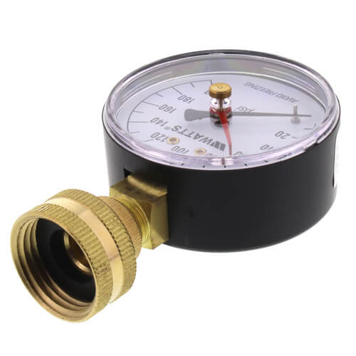 WATTS Watts 0069770 IWTG 2-1/2 Hose Connection Gauge 0-200 psi