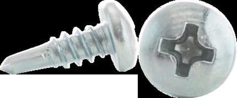 CULLY Cully 82808J Self-Drilling Tek Screw 8-18 x 1/2IN Phillips Zinc