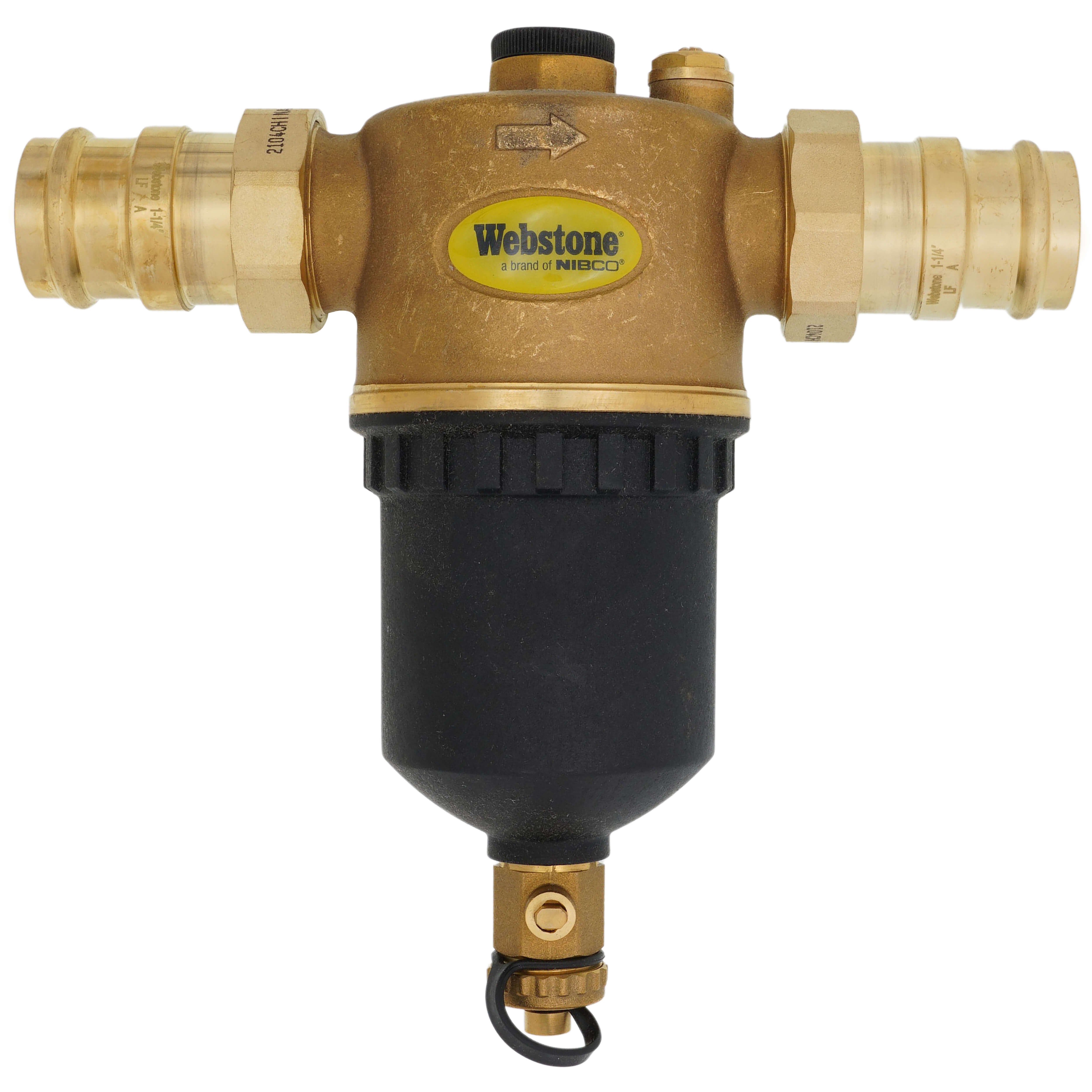 WEBSTONE Webstone H-78705 1-1/4 Press Brass Magnetic Boiler Filter XL