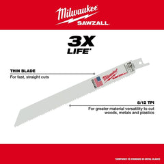 MILWAUKEE Milwaukee 48-01-6094 SAWZALL Blade 12 in 8/12 TPI