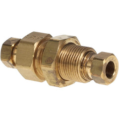 PARKER Parker 62HDBH-4 Compression Bulkhead Union 1/4 in Brass