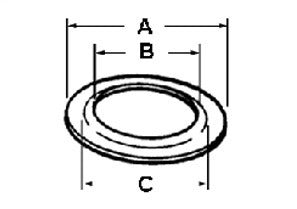 BRIDGEPORT Bridgeport 1085 Washer, Reducing, Galvanized Steel, Size 3 Inch - 1 1/4 Inch