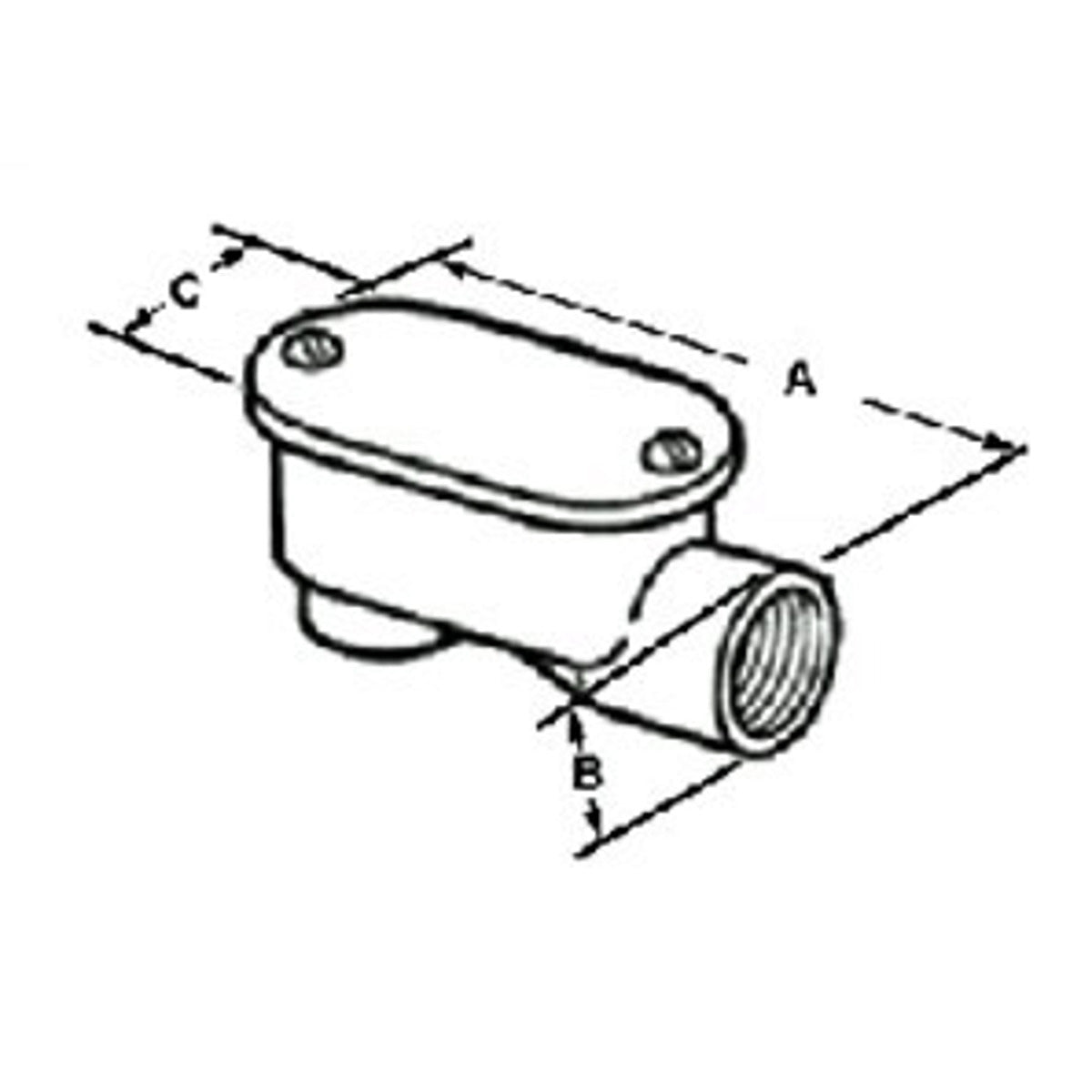 BRIDGEPORT Bridgeport 1025 Service Entrance, LB, Aluminum, Size 1/2 Inch