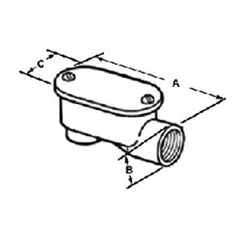 BRIDGEPORT Bridgeport 1029 Service Entrance LB Aluminum Size 1 1/2 Inch