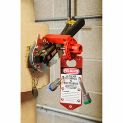 BRADY Brady 99500 Heavy Duty Standard Size Safety Padlock Different Key Red Laminated Steel Body