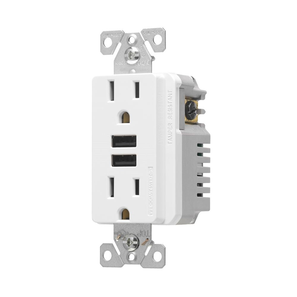 EATON Eaton TR7765W-BOX Combination USB Charger 15A 125V