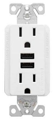 EATON Eaton TR7765W-BOX Combination USB Charger 15A 125V
