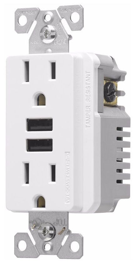 EATON Eaton TR7765W-BOX Combination USB Charger 15A 125V