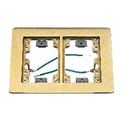 HUBBELL Hubbell SB3084W 2 Gang Rectangular Brass Flange