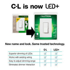 LUTRON Lutron DVSCCL-153P-ES Diva LED+ Dimmer 150W LED or 600W Incandescent