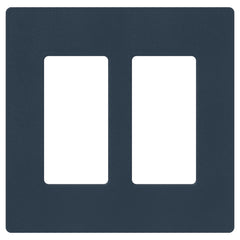 LUTRON Lutron SC-2-DE Claro Wallplate, Satin Finish, Two-gang in Deep Sea