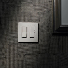 LUTRON Lutron SC-2-DE Claro Wallplate, Satin Finish, Two-gang in Deep Sea