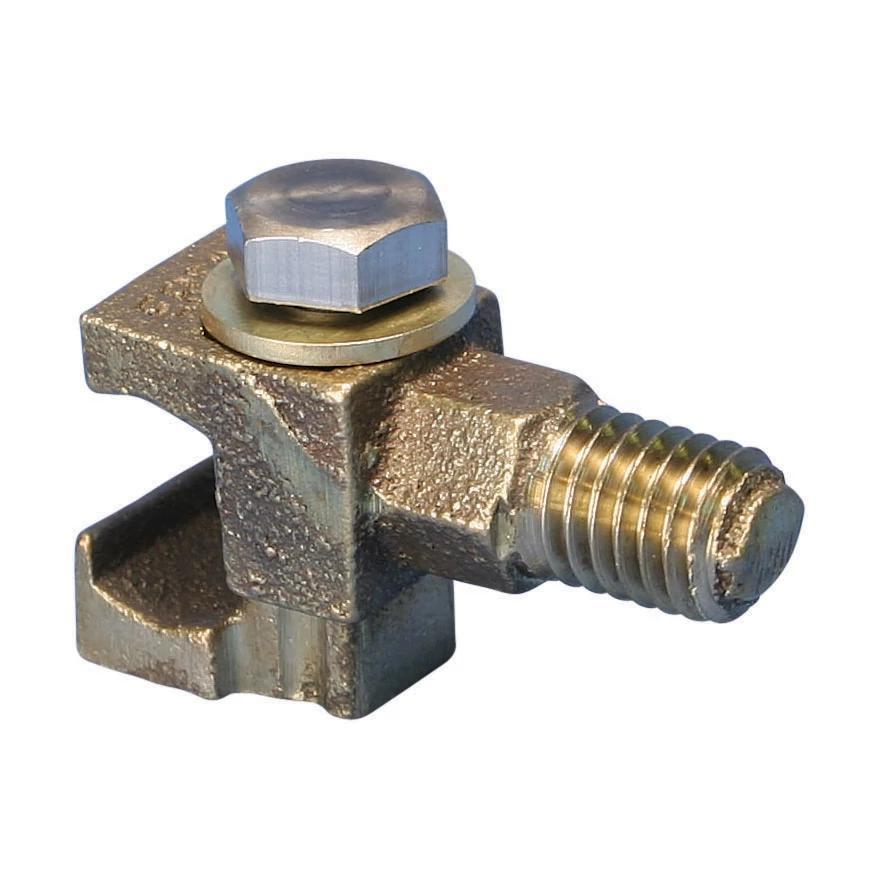 NVENT ERICO nVent ERICO CC2074/0 Transformer Tank Grounding Connector, External Thread, Plain, 2/0 Stranded-4/0 Stranded