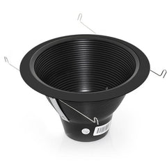 ELITE LIGHTING Elite Lighting AF637P-BK Self Flange Round Socket Supporting Air-Shut Baffle Trim 7-1/4 in OD Incandescent/R/PAR30