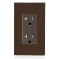 LEVITON Leviton T5825 20 Amp Tamper-Resistant Decora Duplex Receptacle Brown