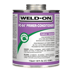 IPS CORPORATION IPS Corporation 10872 Weld-On PC-64 Primer Cleaner 1 qt Clear/Purple