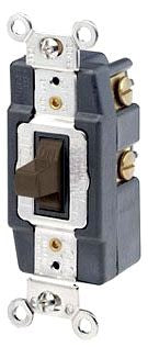 LEVITON Leviton 1262 LEV 1262 BR SW TGL 2P MOMENT CONTAC 30 Amp, 120/277 Volt