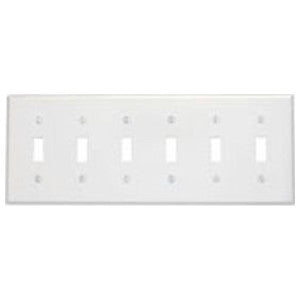 LEVITON Leviton 84036-40 6-Gang Toggle Device Mount Switch Standard Size