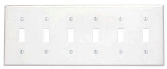 LEVITON Leviton 84036-40 6-Gang Toggle Device Mount Switch Standard Size