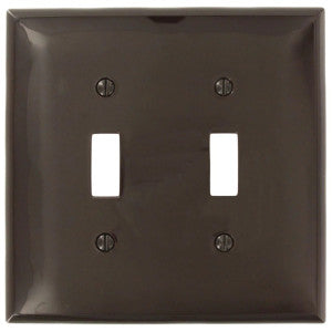 LEVITON Leviton PJ2 2 Gang Midway Toggle Wallplate Brown
