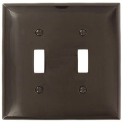 LEVITON Leviton PJ2 2 Gang Midway Toggle Wallplate Brown
