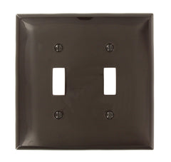 LEVITON Leviton PJ2 2 Gang Midway Toggle Wallplate Brown