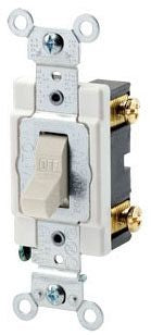 LEVITON Leviton CSB1-15T Toggle Switch 15 Amp 120/277 Volt Commercial Grade