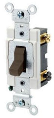 LEVITON Leviton CSB3-15 120/277 VAC 15 Amp 2 Hp 3-Way Brown Thermoplastic Grounding Toggle Switch