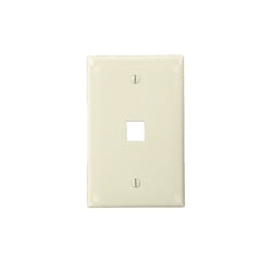 LEVITON Leviton 41091-1TN Wall Plate Midway Size 1-Port Light Almond