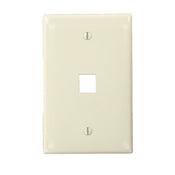 LEVITON Leviton 41091-1TN Wall Plate Midway Size 1-Port Light Almond