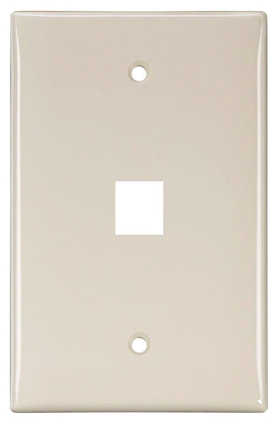 LEVITON Leviton 41091-1TN Wall Plate Midway Size 1-Port Light Almond