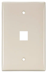 LEVITON Leviton 41091-1TN Wall Plate Midway Size 1-Port Light Almond
