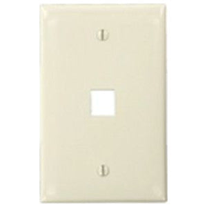 LEVITON Leviton 41091-1TN Wall Plate Midway Size 1-Port Light Almond