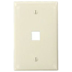 LEVITON Leviton 41091-1TN Wall Plate Midway Size 1-Port Light Almond
