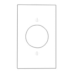 LEVITON Leviton 80720-R Standard Size Traditional Wall Plate Power 2-3/4 in W x 4-1/2 in H