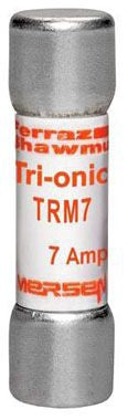 MERSEN Mersen TRM7 Low-Voltage General Purpose Fuse, 7A at 250V AC, Time-Delay, Midget