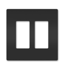 LEGRAND Pass & Seymour RWP262BK 2Gang Screwless Wall Plate - Black
